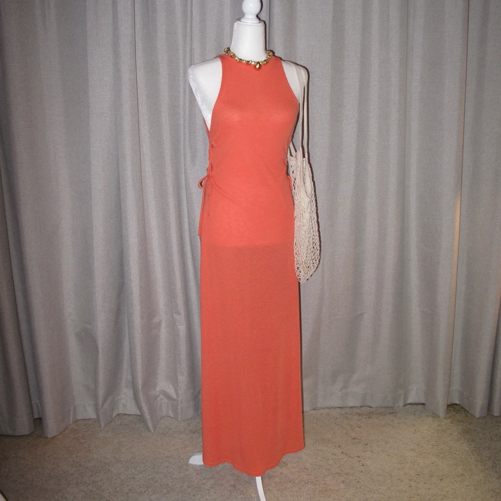 Free People Beach Cover Up Maxi Tie Bow